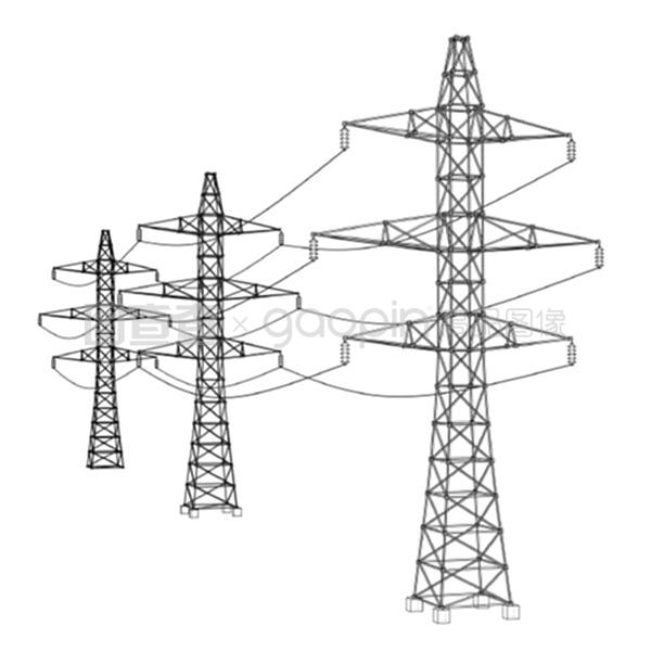 电塔或电塔概念。